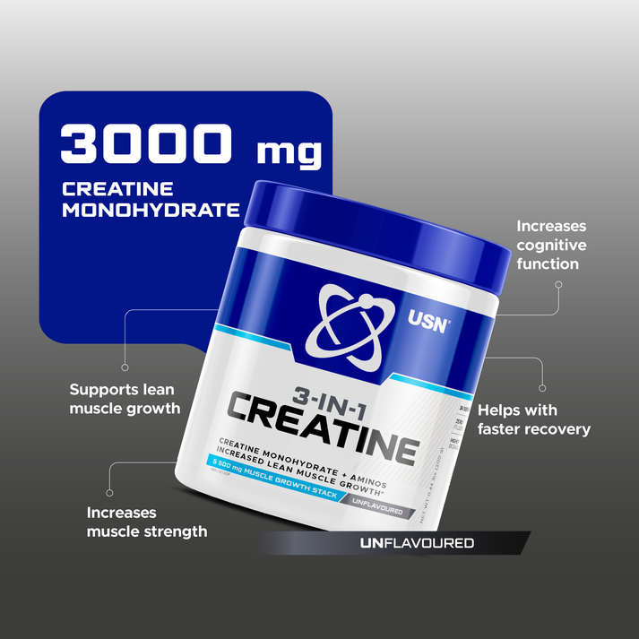 USN 3-in-1 Creatine Monohydrate & Aminos